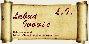 Labud Ivović vizit kartica